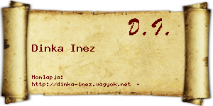 Dinka Inez névjegykártya